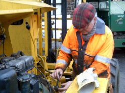 Neil in full safety gear working on his XPAG! Neil in full safety gear working on his XPAG!