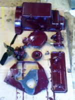 Disassembled parts painted. Disassembled parts painted.