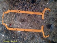Sump gaskets 'looking from beneath'.See above the gaskets laying on the assembled inverted block photo. Sump gaskets 'looking from beneath'.See above the gaskets laying on the assembled inverted block photo.