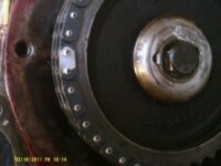 Timing chain mark.