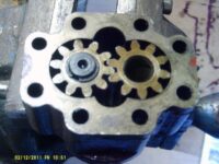 Oil pump gears.