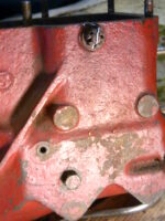 reverse selector nut split-pinned and shaft locking bolt fitted reverse selector nut split-pinned and shaft locking bolt fitted