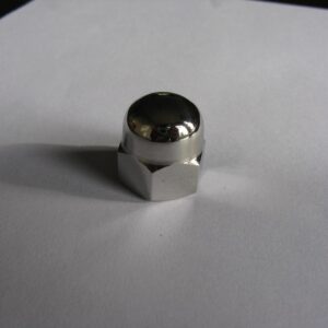 Front bumper domed nuts in stainless steel (pair).