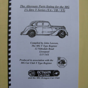 'Alternative Parts Listing' by John Lawson.