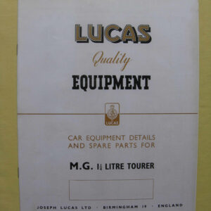 'Lucas Electrical Equipment YT'.