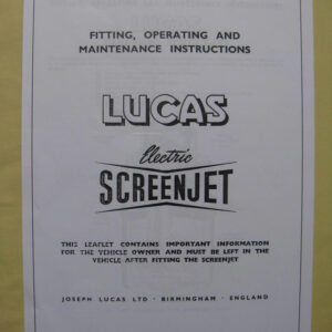 'Lucas Screenjet Manual'.